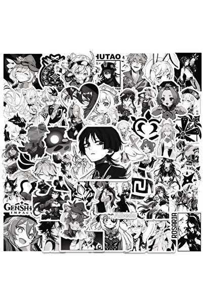 Choice مجموعة ملصقات شخصيات لعبة Genshin Impact، ٥٠ قطعة، مناسبة لتزيين سجلات...