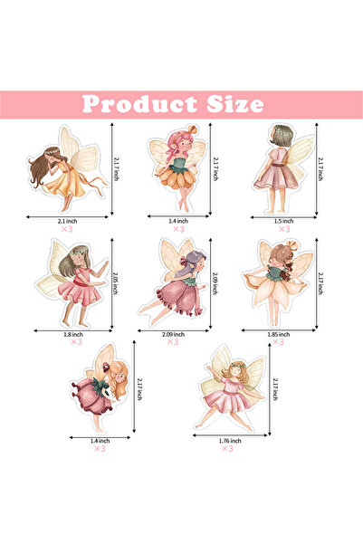 choice2 24pcs 24PCS Fairy Cupcake Toppers Fairies Party Cake ks Garden Birn B...