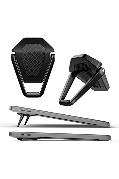 Choice 4D-Black Portable Invisible Laptop Stand, Mini Aluminum Cooling Pad,Co...