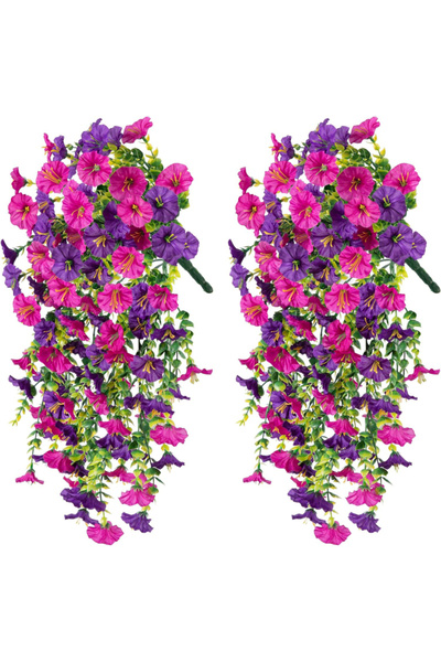 Choice قطعة واحدة من زهور الزينة الاصطناعية الأرجوانية، نصف قطعة من زهور مجد ...