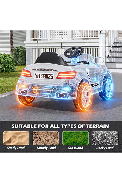 Sheinhome Dual-control electric children's stroller with remote control, feat...