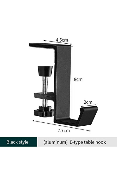 Choice حامل سماعات رأس أسود 1، خطاف جانبي للطاولة بدون ثقب، رفوف تعليق جدارية...