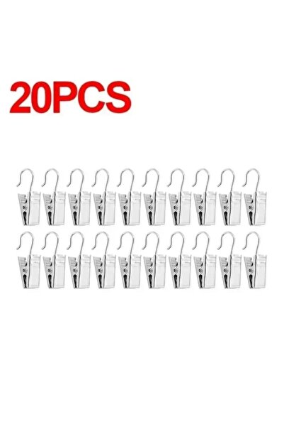 Choice 20PCS 20/30/50PCS Multifunctional Metal Stainless Steel Curtain Clips ...