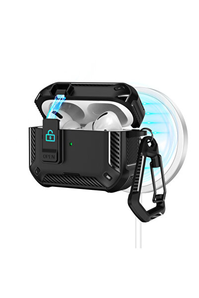 Choice غطاء أسود لسماعات AirPods Pro 3، يوفر حماية كاملة للجسم ضد الصدمات.