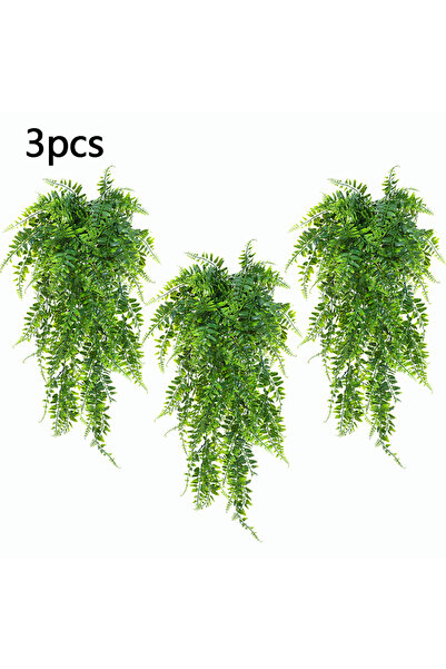 Choice 3 قطع من أوراق السرخس الفارسي الأخضر، ديكور منزلي، حديقة، غرفة، نبات ص...