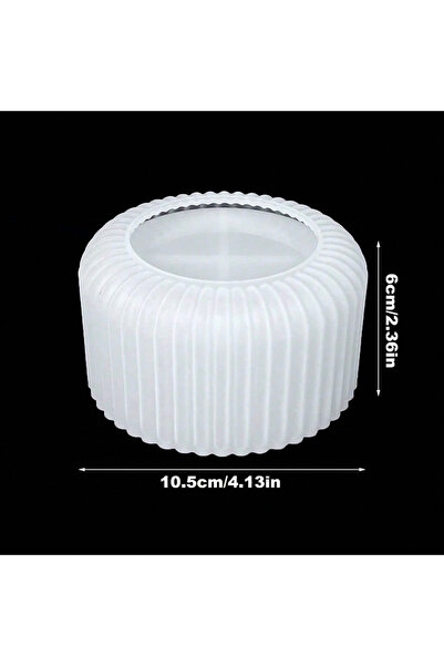 Choice قالب سيليكون أبيض مخطط للتخزين، كوب شموع، وعاء شموع، قالب جبس للأعمال ...