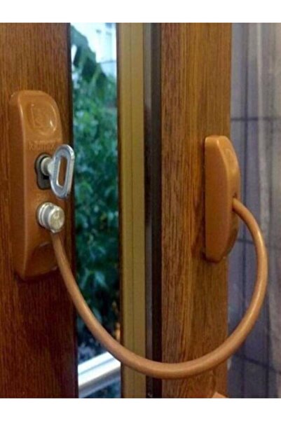 Akdeniz قفل أمان للنوافذ من الفولاذ البني (5 قطع)