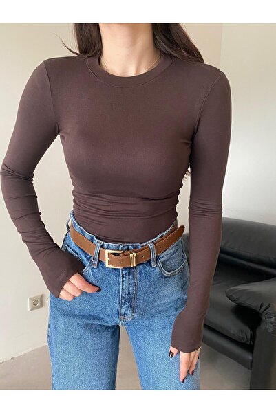 Bade Butik Brown Long Sleeve Bodysuit