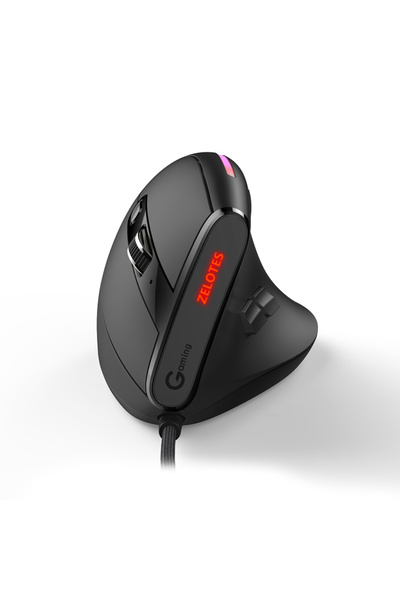 Choice Black JOMAA Wired Gaming Mouse RGB Vertical Ergonomic Mice 9 Button Pr...