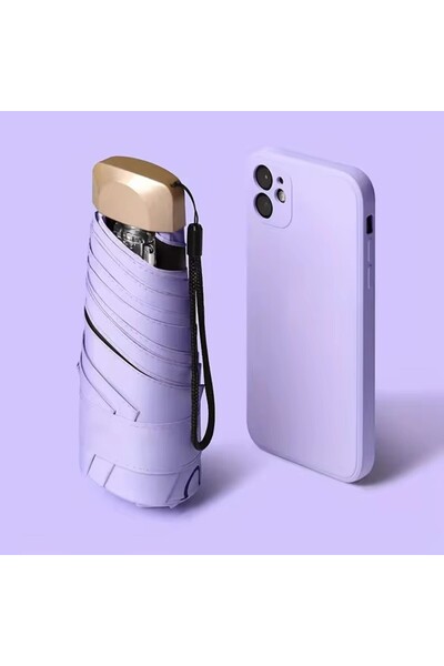 Choice6 مظلة جيب صغيرة 6K PURPLE من Iron، مظلة شمسية ومطرية صغيرة قابلة للطي ...