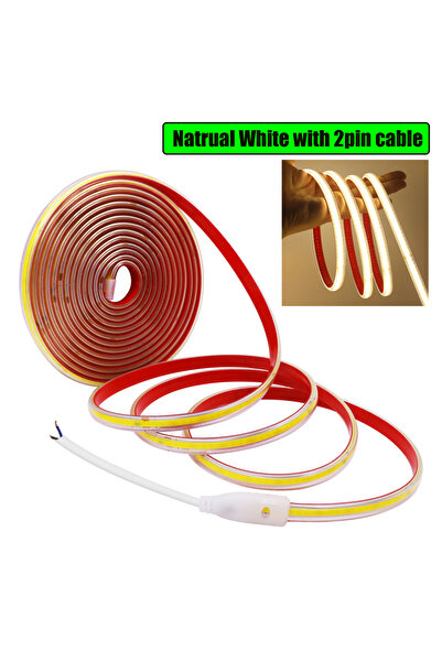 Choice شريط إضاءة طبيعي بطول مترين يعمل بتيار متردد 220 فولت مع موصل ثنائي ال...