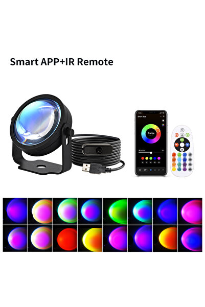 Choice Smart APP - Remote B Tuya Smart Sunset Lamp Night Light Sunset Project...