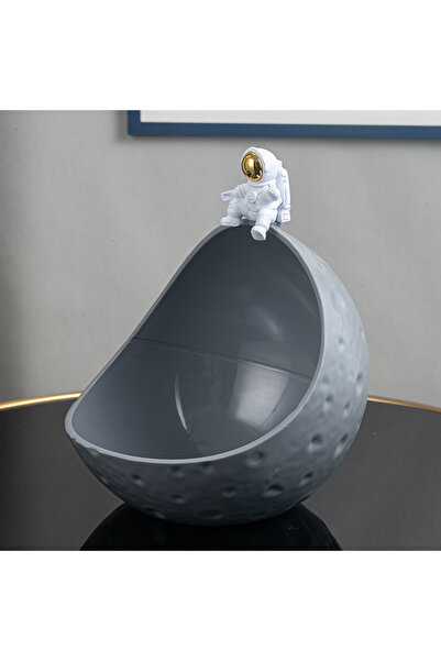 Choice علبة تخزين مفاتيح بتصميم رائد فضاء عصري رمادي اللون، علبة تخزين بلاستي...