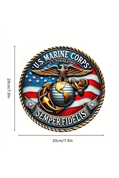 Choice MULTI U.S. Marines Never Betray Vintage Wooden Signage -8x 8 Inch Roun...