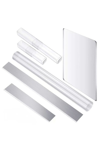 Choice مجموعة من 4 قطع من أدوات تشكيل طين الأكريليك الشفافة، مصنوعة من الفولا...