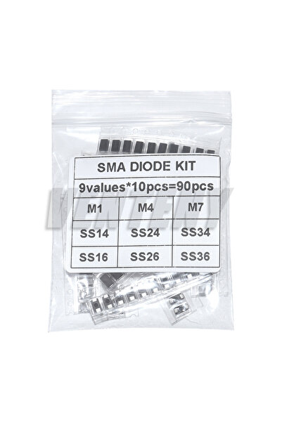 Choice 90PCS Rectifier Diode SS14 SS24 SS34 1N4007 1N4001 1N4004 SS16 SS26 SS...