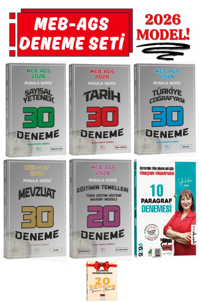 CBA Akademi 2026 MEB-AGS Pusula Serisi Sayısal Yetenek+Tarih+Coğrafya+Mevzuat...