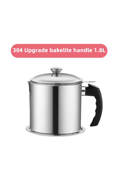 Choice A-304 -1.8L Grease Container Oil Pot With Fine Mesh Strainer Oil Stora...