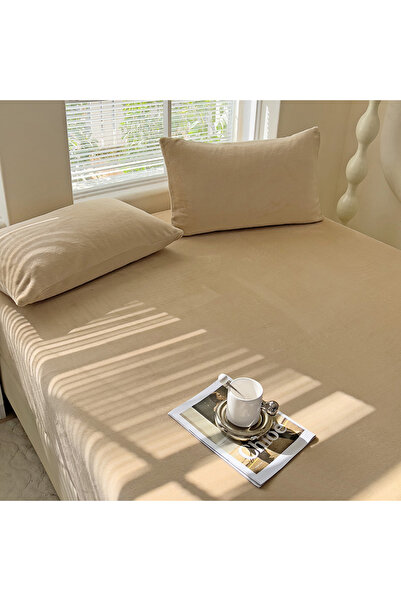 Choice 48x74cm 2pc Khaki 2Pcs/Set Solid Color Flannel Pillow Case Soft Comfor...