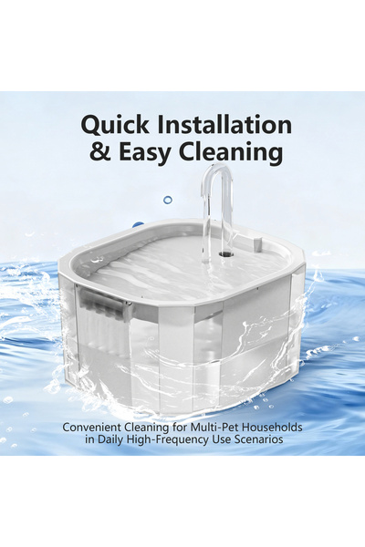 Choice نافورة مياه بيضاء للقطط سعة 1.5 لتر، وعاء شرب للحيوانات الأليفة، مزودة...