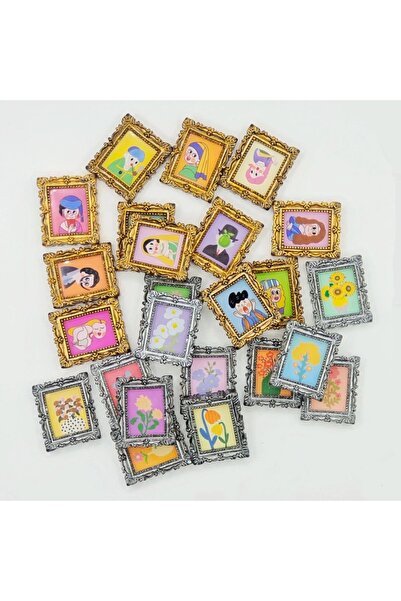Choice 10pcs mix 10Pcs/Bag Retro Oil Painting Frame for 1:12 Dollhouse Home A...
