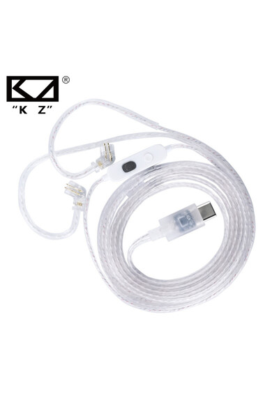Choice Type-C NO MIC KZ Earphone Replacement Cable OFC Silver Plated 2PIN/Typ...