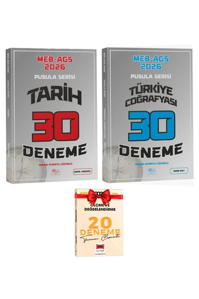 CBA Akademi 2026 MEB-AGS Pusula Serisi Tamamı Çözümlü Tarih+Türkiye Coğrafyas...
