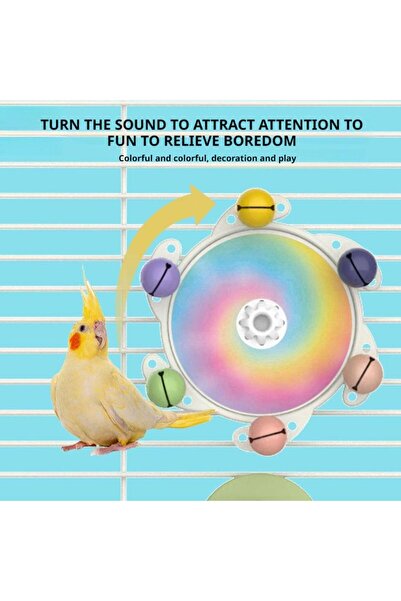 Choice Parrot Rotating Chewing Toys Bird Cage Spinner Wheel Toy Self-Entertai...