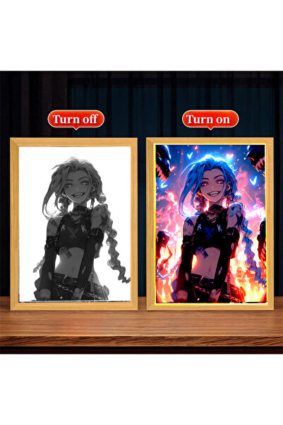 Choice إطار صور مضيء لشخصية أنمي من لعبة League of Legends، مزود بمقبس USB، ي...