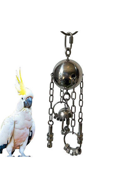 Choice Stainless Steel Medium Large Parrots Gnaw Relieve Bell Toys Birds Chew...