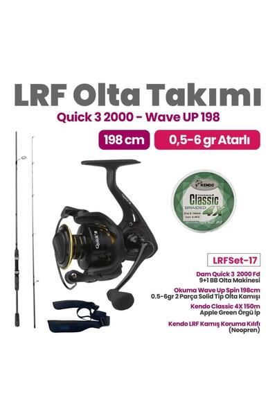 Okuma Wave Up Spin 198cm 0.5-6gr 2 Parça Solid Tip Olta Kamışı - Dam Quick 3 ...