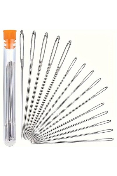 Choice 15PCS 15PCS DIY Craft Tools Large Eye Needles Steel Embroidery Cross S...