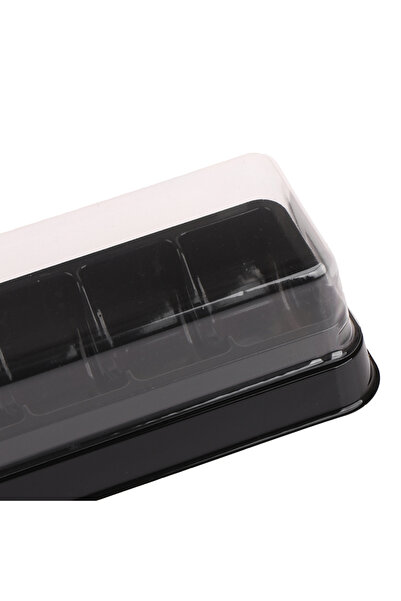 Choice علبة واحدة من 10 قطع، علب صغيرة، صواني هدايا للكيك، بلاستيك، تغليف شوك...