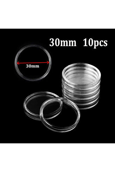 Choice 30mm 10pcs 30/32/33/38/40/45mm Coinning Capsules Storage Box Clear Pla...