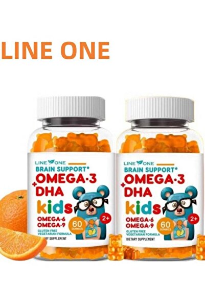 LINE ONE 2-Pack DHA Gummies for Kids – Omega-3 + Multivitamin Formula