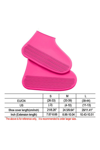 Choice أغطية أحذية مطرية وردية اللون مقاومة للماء، مصنوعة من السيليكون، مانعة...