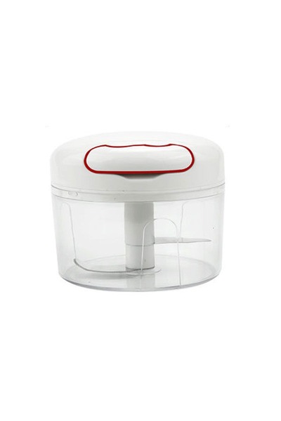 Choice white Manual Garlic Chopper Stainless Steel Blades Hand Pull Cord Shre...