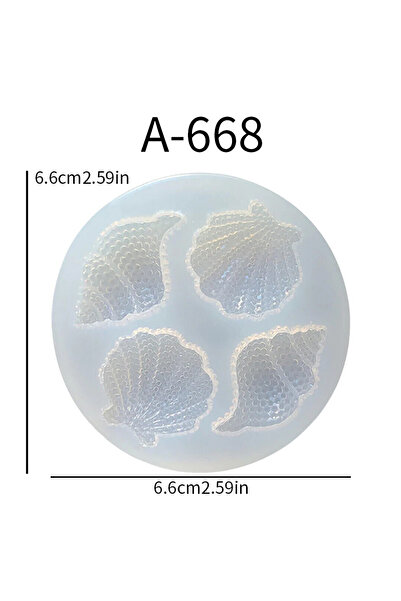 Choice ZY-A-668 Multi-sided seashell mirror resin mold; simulated shell handi...