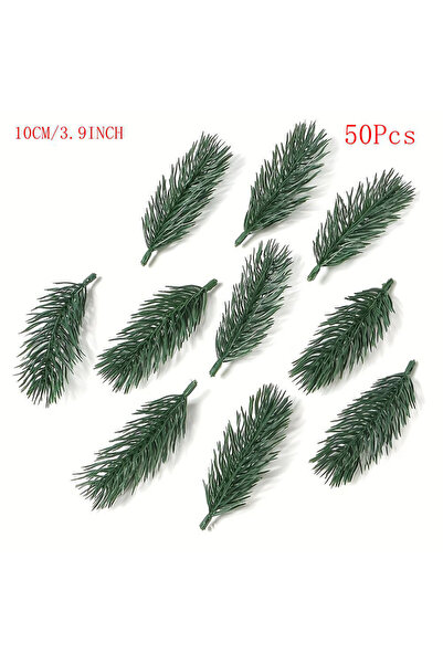 Choice 50 قطعة من إبر الصنوبر الاصطناعية بطول 10 سم، نباتات صناعية لتزيين الم...