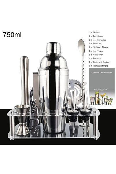 Choice3 TuoT-S750ml 12pcs Black/Rose Gold/Silver 800/750/600ml Boston Shakers...