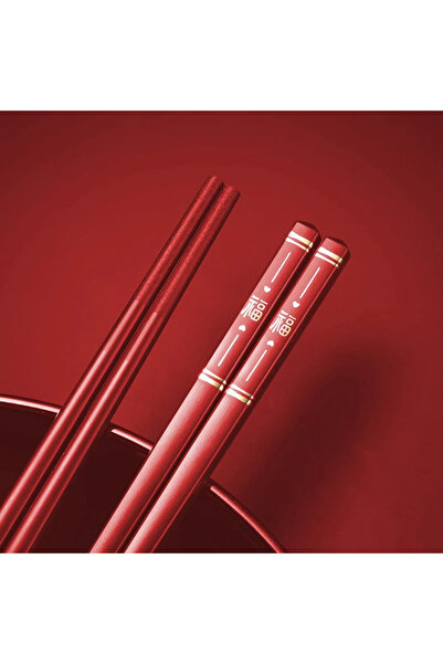 Choice 5 أزواج من عيدان الطعام الحمراء غير القابلة للانزلاق، عالية الجودة، من...