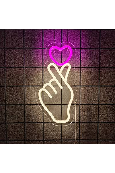 Choice لافتة نيون ملونة تعمل بإضاءة LED، رمز "يد من الحب"، ديكور سكن الطالبات...