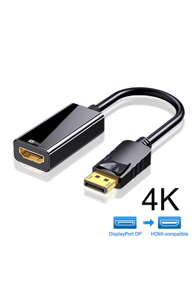 Choice 2Pcs B 4K DisplayPort to HDMI-compatible Adapter Connector DP Male to ...