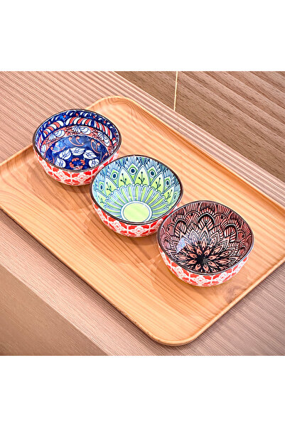 Choice 3 seasoning dishes 3/6PCS Bohemian Ceramic Sauce Bowls - Small Dishes ...