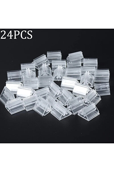 Choice 24pcs 24/48Pcs Mini Clear Stands Place Card Holders Table Number Stand...
