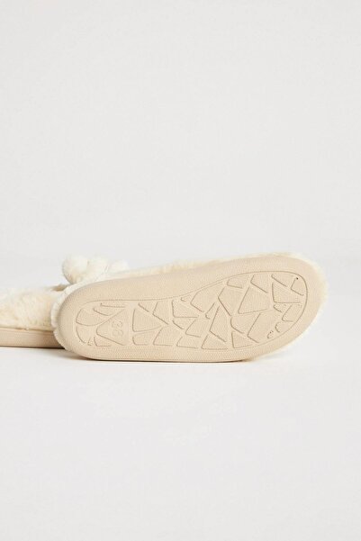 MJAMASS Loafer Ecru Plush Slippers
