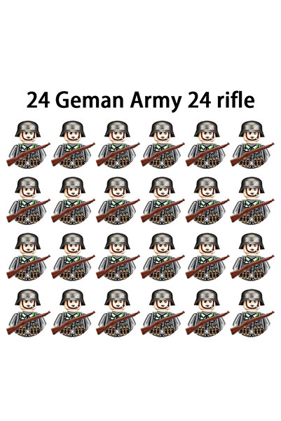 Choice 24 شخصًا من شخصيات الحرب العالمية الثانية العسكرية، جنود، جيش، مبنى، ك...