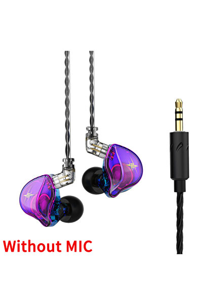 Choice Purple No Mic QKZ ZXT In Ear Wired Earphones Dynamic DJ Monitor IEM Ea...