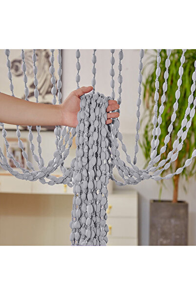 Choice ستائر فضية اللون، قطعة واحدة، مزينة بشرابة، مصنوعة من البوليستر، مناسب...