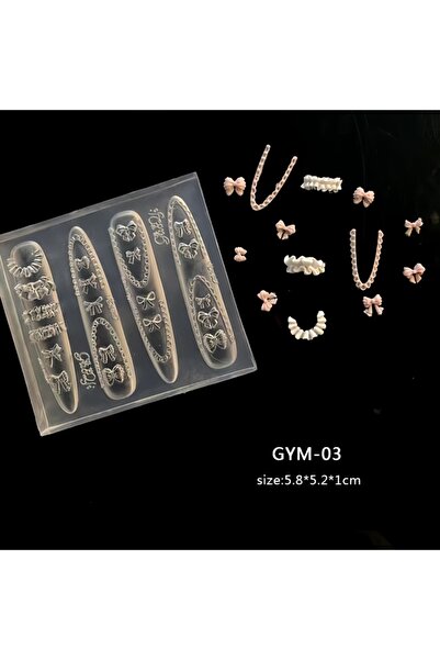 Choice AM-267 A nail art mold with ribbon bow, elegant ribbon bow, three-dime...